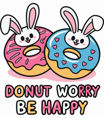 Donut Worry Be Happy | Funny Donut Puns