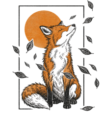 Fox in the Falling Leaves
