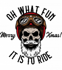 Oh What Fun It Is To Ride Black Skull