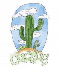 Summer Breeze - Watercolor Cactus