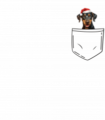 de Crăciun cu cățel in buzunar - Doberman Pinscher