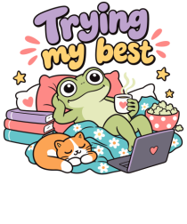 Funny Frog Procrastination Humor Relaxing Frogs Lover Lazy