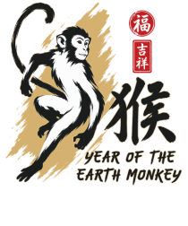 Year of the Monkey Chinese Zodiac Earth Monkey Lunar New