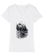 Classic Gorilla Tricou mânecă scurtă guler V Damă Evoker
