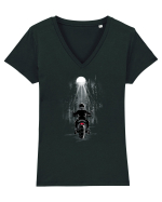 Forest  Night Rider Tricou mânecă scurtă guler V Damă Evoker