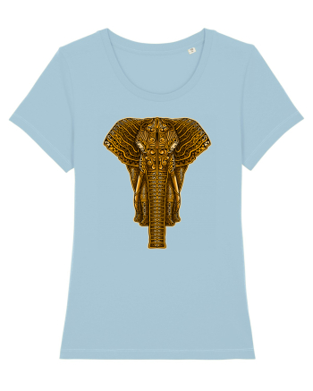 Golden Elephant Sky Blue