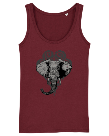 Retro Elephant Burgundy