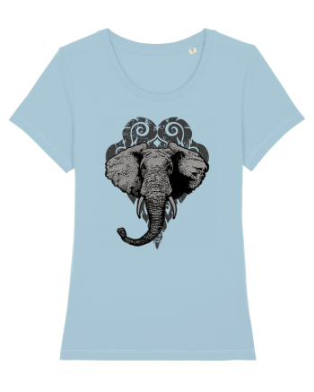 Retro Elephant Sky Blue