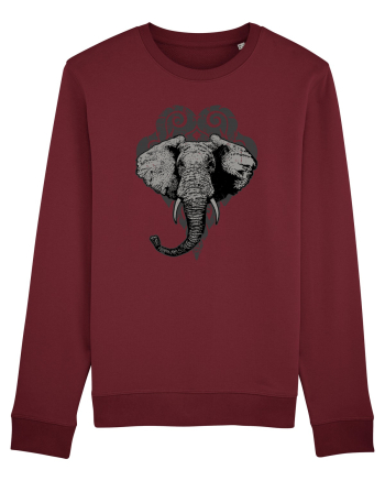 Retro Elephant Burgundy