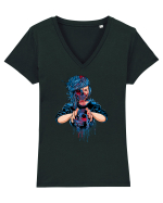 Devil Girl Tricou mânecă scurtă guler V Damă Evoker