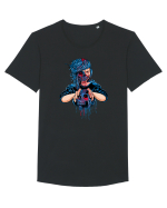 Devil Girl Tricou mânecă scurtă guler larg Bărbat Skater