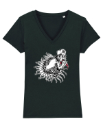 Bite Tricou mânecă scurtă guler V Damă Evoker