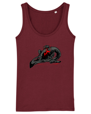 Bird Skull Burgundy