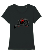 Bird Skull Tricou mânecă scurtă guler larg fitted Damă Expresser