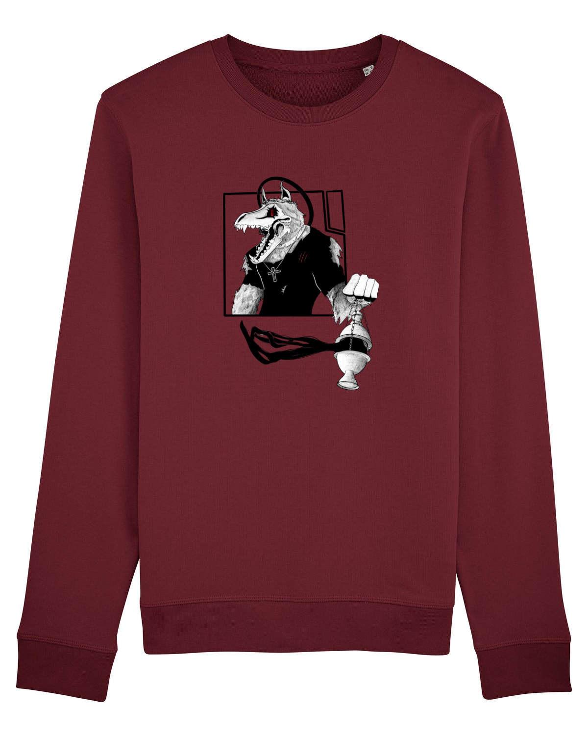 Bluză mânecă lungă Unisex Rise Burgundy
