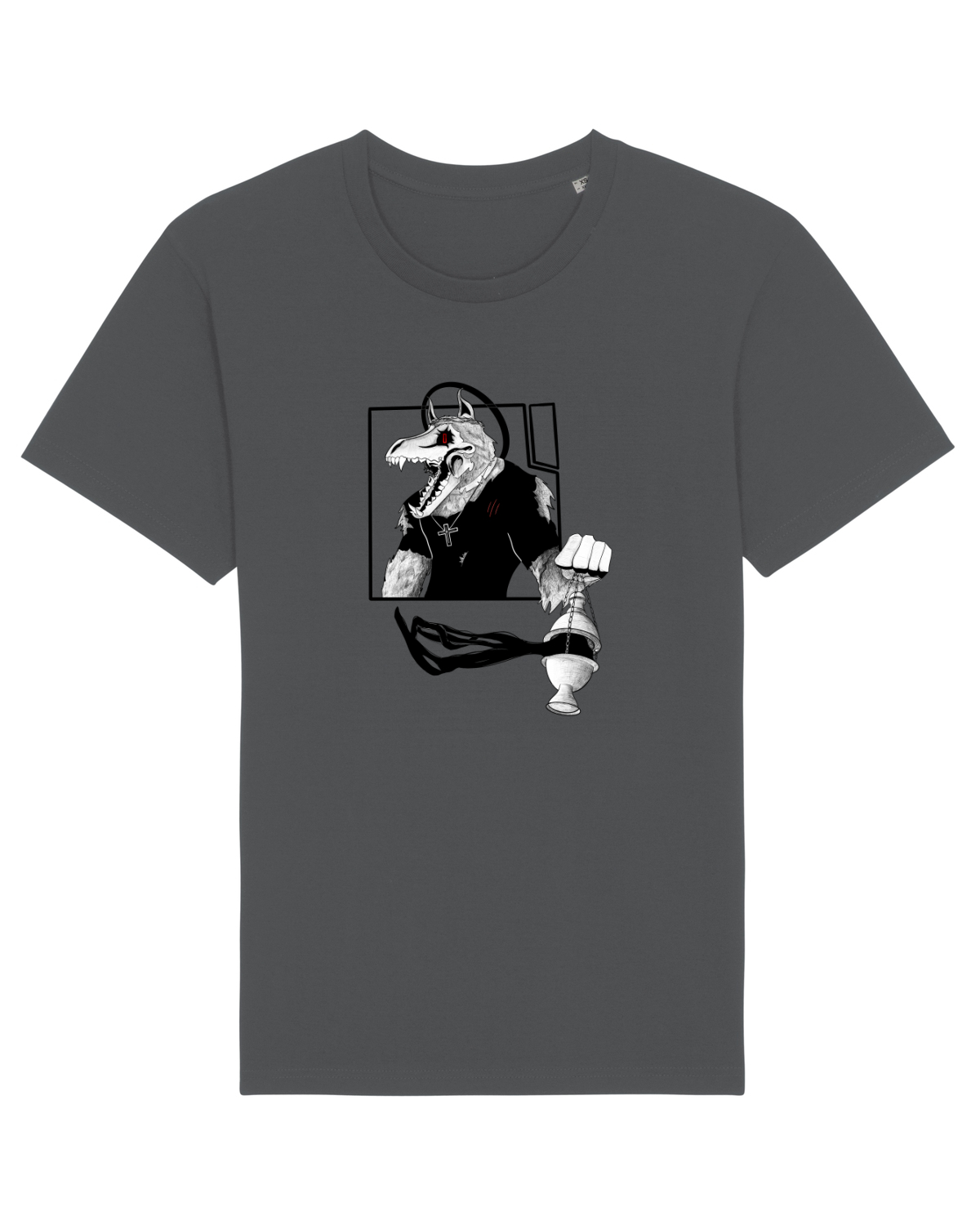 Tricou mânecă scurtă Unisex Rocker Anthracite