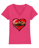 porsche 911 Tricou mânecă scurtă guler V Damă Evoker