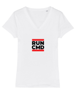 RUN CMD Tricou mânecă scurtă guler V Damă Evoker