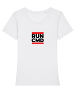 RUN CMD Tricou mânecă scurtă guler larg fitted Damă Expresser