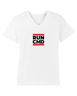 RUN CMD Tricou mânecă scurtă guler V Bărbat Presenter
