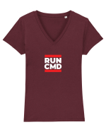 RUN CMD Tricou mânecă scurtă guler V Damă Evoker