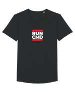 RUN CMD Tricou mânecă scurtă guler larg Bărbat Skater
