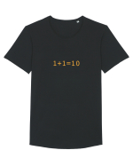1+1=10 (in binary) Tricou mânecă scurtă guler larg Bărbat Skater