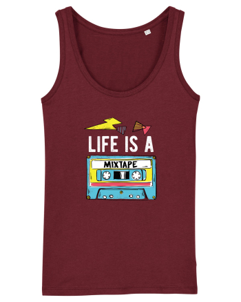 Life is a Mixtape - Casetă Retro Burgundy
