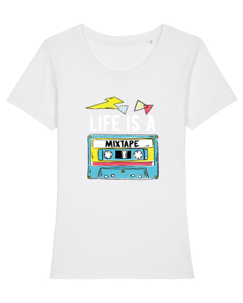Life is a Mixtape - Casetă Retro White