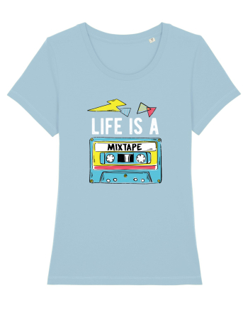 Life is a Mixtape - Casetă Retro Sky Blue