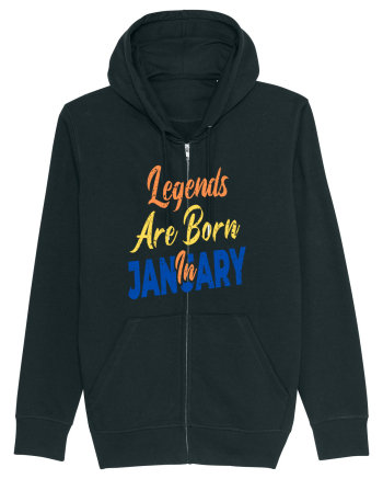 Legends Are Born In January Black