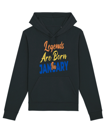 Legends Are Born In January Black