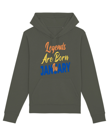 Legends Are Born In January Khaki