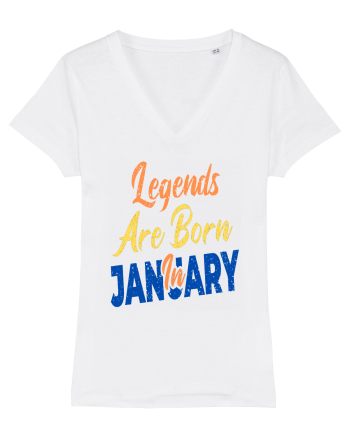 Legends Are Born In January White