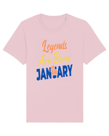 Legends Are Born In January Cotton Pink