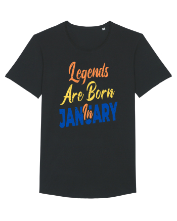 Legends Are Born In January Black