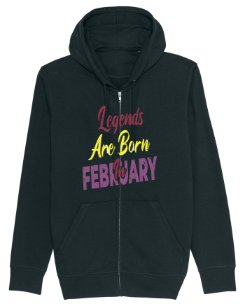 Legends Are Born In February Black