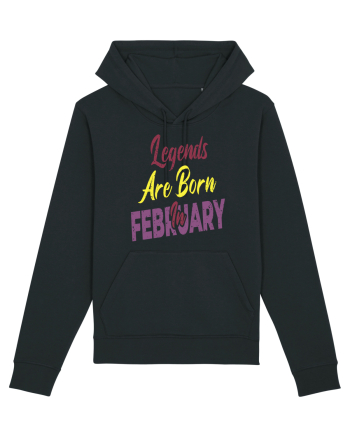 Legends Are Born In February Black