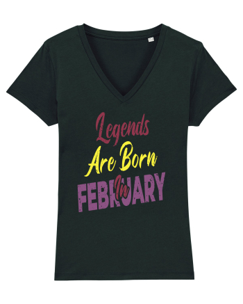 Legends Are Born In February Black