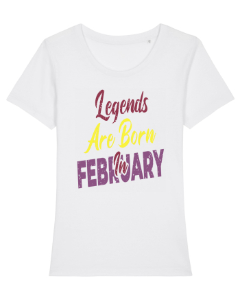 Legends Are Born In February White
