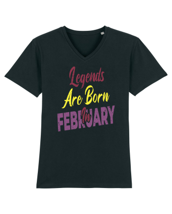 Legends Are Born In February Black
