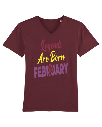 Legends Are Born In February Burgundy