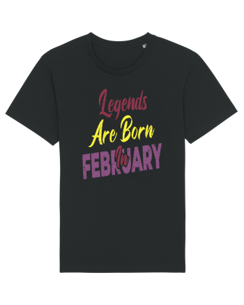 Legends Are Born In February Black