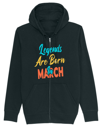 Legends Are Born In March Black