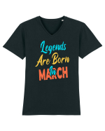 Legends Are Born In March Tricou mânecă scurtă guler V Bărbat Presenter