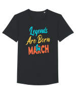 Legends Are Born In March Tricou mânecă scurtă guler larg Bărbat Skater
