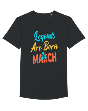 Legends Are Born In March Black
