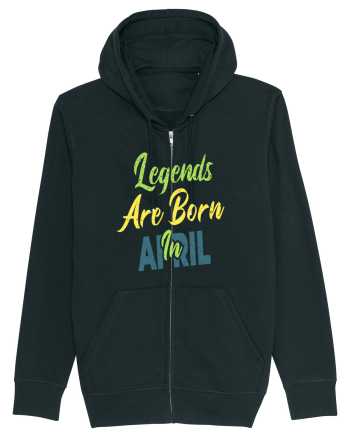 Legends Are Born In April Black