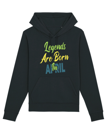 Legends Are Born In April Black