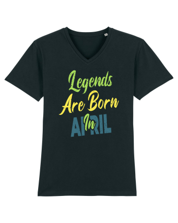 Legends Are Born In April Black